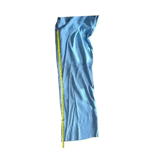 INC International Concepts blue linen blend wide leg Pants Chambray 8 - Picture 10 of 16